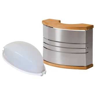 Abajur cu lampa pentru sauna, Harvia, set inox SAS21106