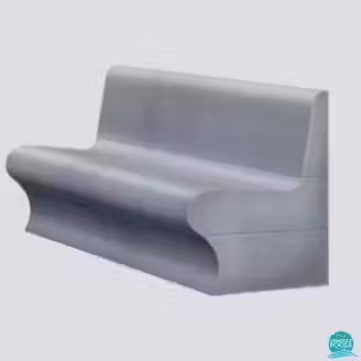 Bancheta baie de aburi, cu spatar inclinat, polistiren alb, 100 * 87 * 60 cm PoolZone