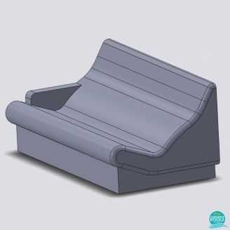 Bancheta baie de aburi, polistiren alb, 200 * 86 * 104 cm PoolZone
