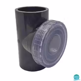 Clapeta de sens PVC U D50 cu capac transparent 
