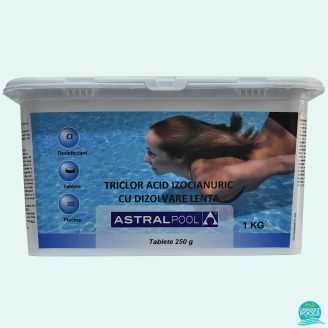 Clor lent tablete 250 gr, 86 %, Triclor AstralPool 1 kg