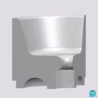 Colt baie de aburi pentru bancheta cu spatar inclinat, polistiren alb, 55 * 45 * 95 cm PoolZone