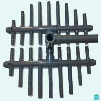 Distribuitor colector crepine complet pentru filtru Europe conexiune D90 - 1600