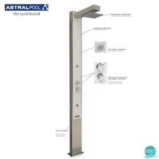 Dus piscina Iguazu, AISI-316, h 220 cm, 1/2" Astral Pool