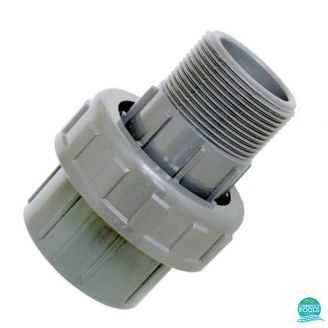 Holender PVC U D75 2 1/2 " filet exterior, lipire D75 Coraplax Spania
