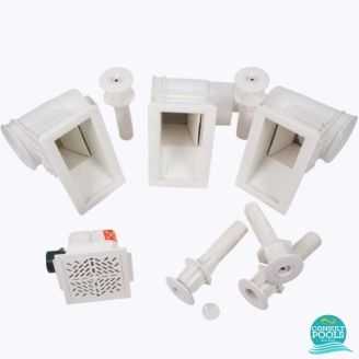 Kit elemente de montaj piscina pentru 108 mc apa, sifon patrat 