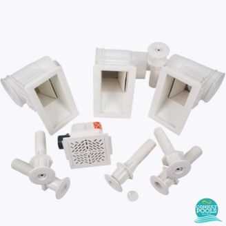 Kit elemente de montaj piscina pentru 115 mc apa, sifon patrat