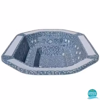 Lake 40 spa, jeturi albe, leduri multicolore, butoane Astral Pool 