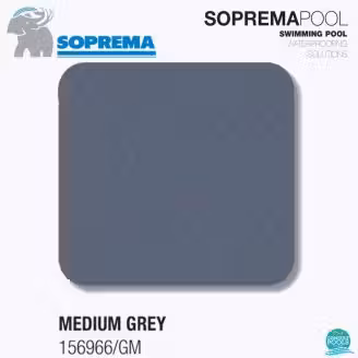 Liner PVC 1.5 mm Medium Grey One, grosime 1.5 mm, latime 1.65 m, Colectia One, Italia