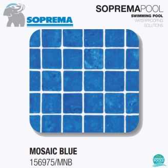 Liner PVC 1.5 mm Mosaic Blue Design, grosime 1.5 mm, latime 1.65 m, Colectia Design, Italia