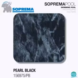 Liner PVC 1.5 mm Pearl Black Design, grosime 1.5 mm, latime 1.65 m, Colectia Design, Italia