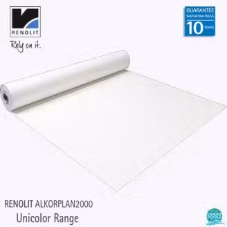 Membrana pvc liner White Renolit Alkorplan2000, grosime 1.5 mm, latime 2.05 m, gama Standard, Germania