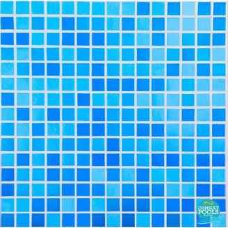 Mozaic piscina mixt albastru standard