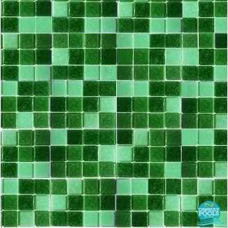 Mozaic piscina mix verde inchis