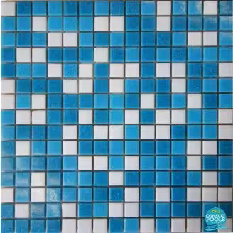 Mozaic piscina mixt albastru deschis 2 nuante PS01
