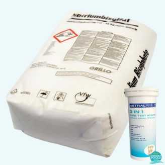 Pachet corector ph minus 25 kg plus tester ph si clor cu lamele AstralPool 