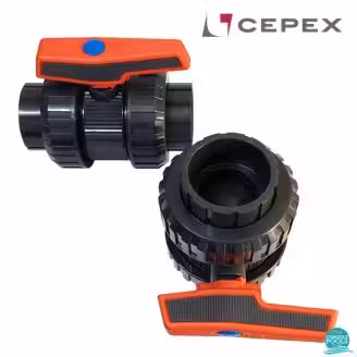 Robinet PVC U cu bila, conexiune D20 lipire lipire Cepex Spania