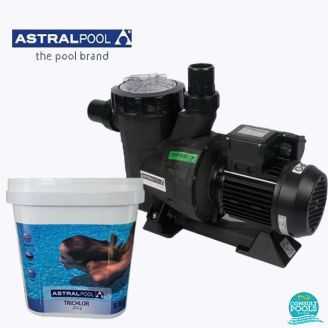 Set pompa piscina Victoria Plus 11 mc/h, plus clor lent tablete 250 gr 5 kg, Astral Pool