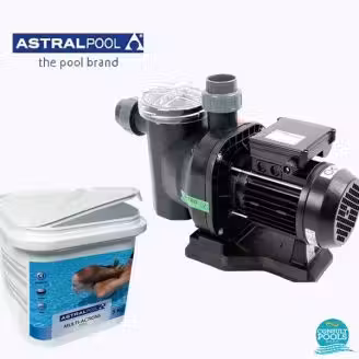 Pachet pompa piscina Sena 14 mc/h, plus clor triplex multi actiune 250 gr 5 kg, AstralPool