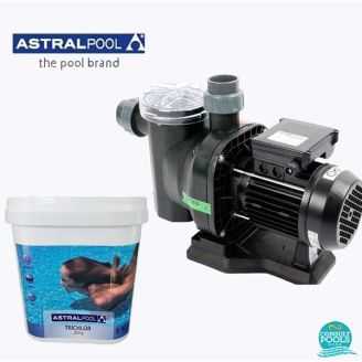 Pachet pompa piscina Sena 7 mc/h, plus clor lent tablete 250 gr 5 kg, AstralPool