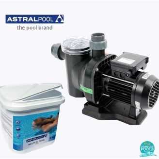 Pachet pompa piscina Sena 7 mc/h, plus clor triplex multi actiune 250 gr 5 kg, AstralPool