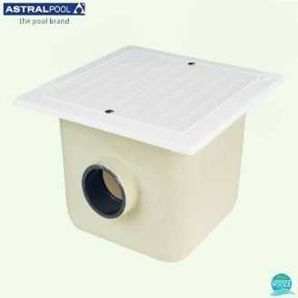 Sifon patrat beton Norm, poliester si fibra de sticla, grilaj abs, D110 mm, debit 42 mc/h, 512 *512 mm AstralPool