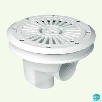 Sifon rotund beton cu grila plata pentru piscina, conexiune laterala 2", conexiune inferioara 1 1 /2", debit 13 mc/h AstralPool Spania