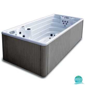 Swimspa Mediterranea, cabinet lemn, jet inox, lumiplus, acoperire Astral Pool 