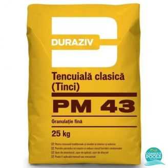 Tinci clasic granulatie fina alb 25 kg