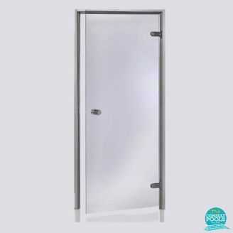 Usa cabina de aburi, sticla, dimensiuni 189 * 89 cm, rama din aluminiu Harvia