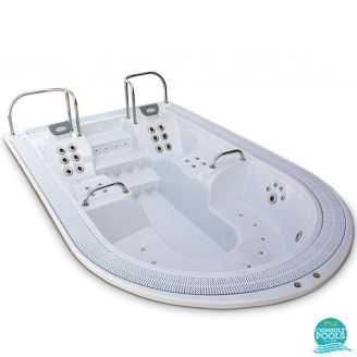 Wellmax spa, jet inox, leduri colorate Lumiplus 2.0, manere inox Astral Pool 